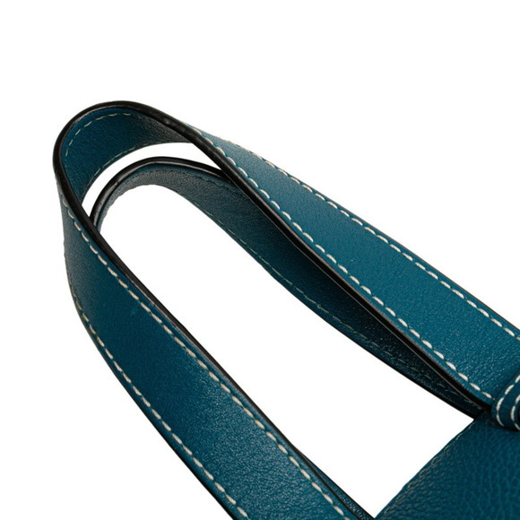 LOEWE Anagram Logo Hammock Mini Handbag/Shoulder Bag, 2-Way, Blue Leather, Wo... - Picture 4 of 8